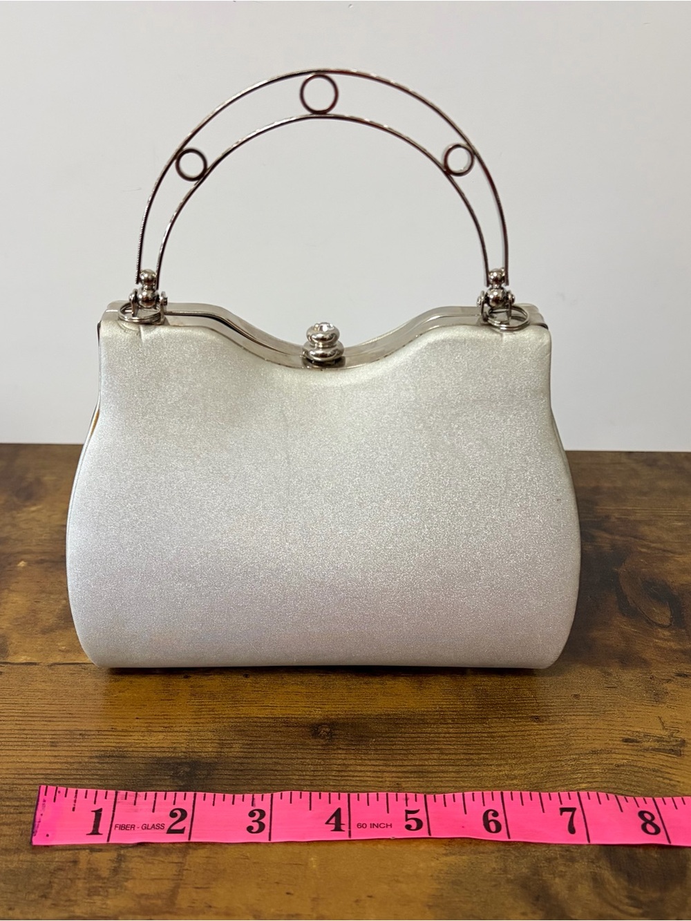 Vintage Evening Handbag Top Handle Purse-  No shoulder strap.